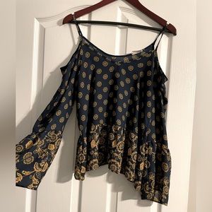 Sienna sky boho cold shoulder blouse